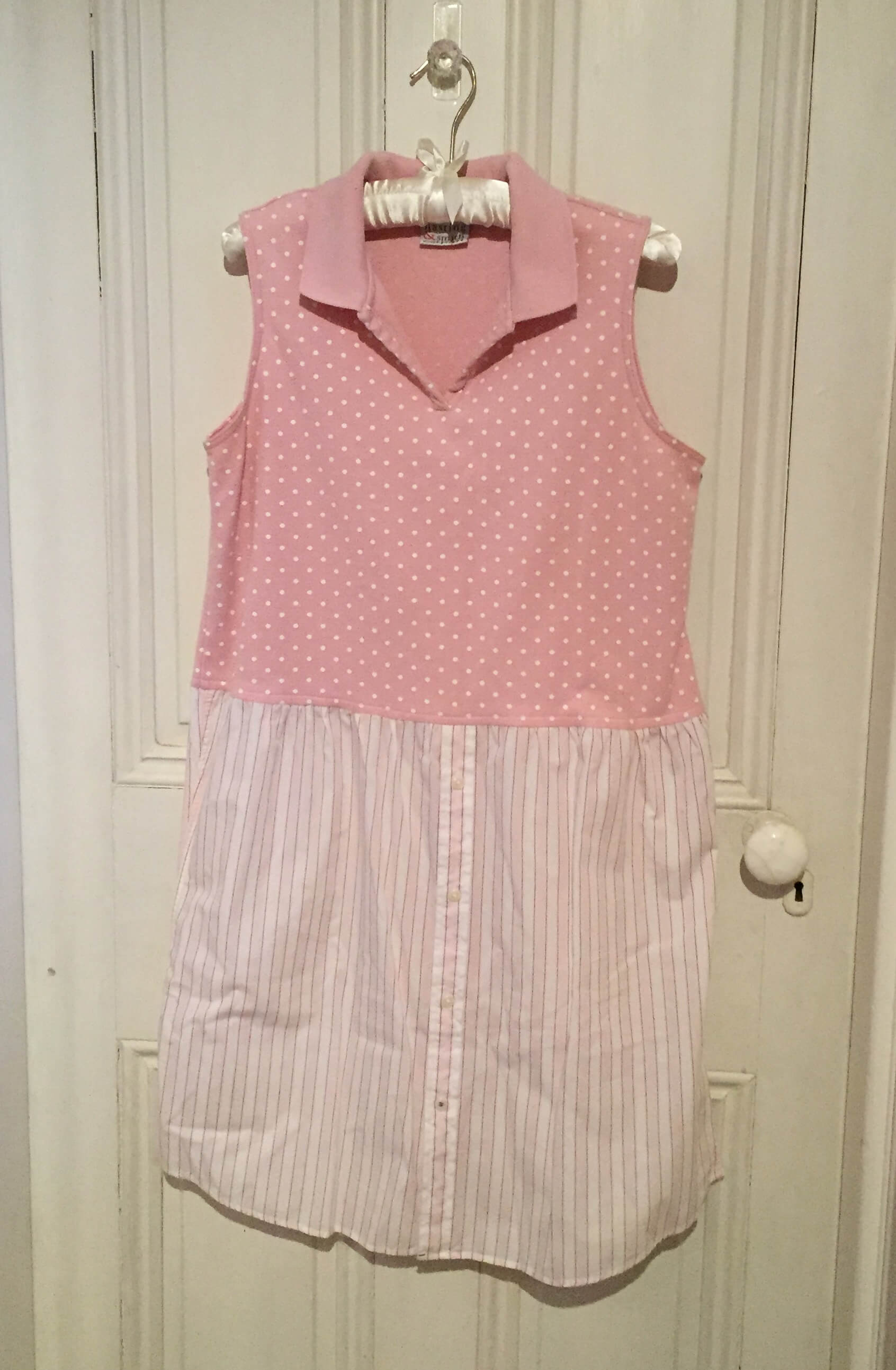 Pink Polka Dot and Stripes Dress | Revival Creations